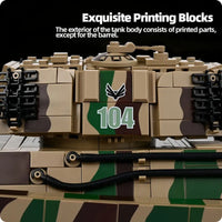 Thumbnail for Building Blocks Military WW2 King Tiger Heavy Tank Bricks Toys - 11