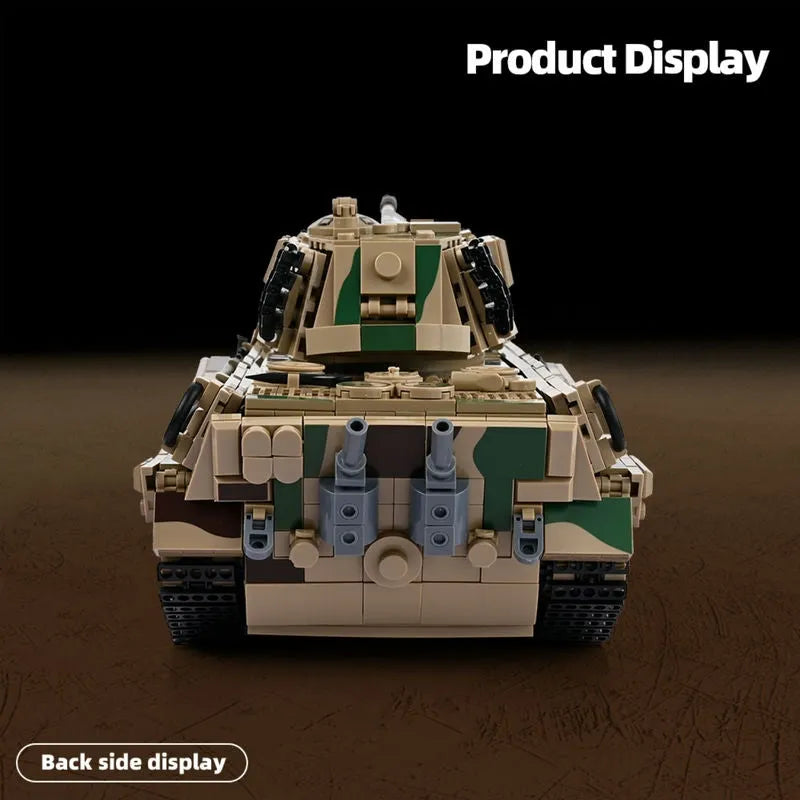 Building Blocks Military WW2 King Tiger Heavy Tank Bricks Toys - 5