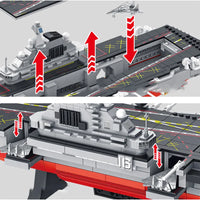 Thumbnail for Building Blocks Military WW2 MOC Liaoning Aircraft Carrier Bricks Toy - 2