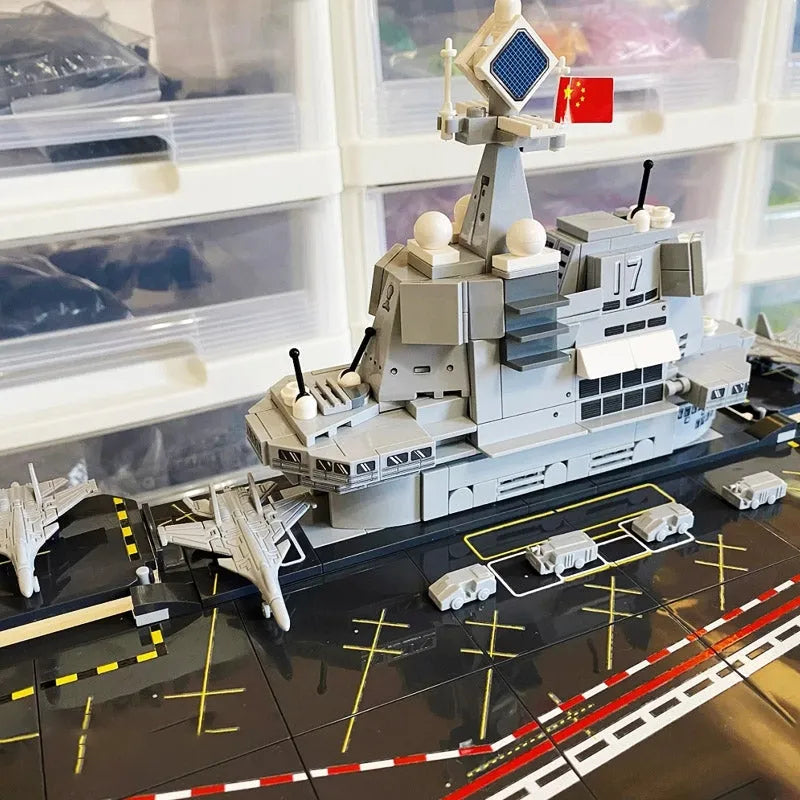 Building Blocks Military WW2 MOC Liaoning Aircraft Carrier Bricks Toy - 5