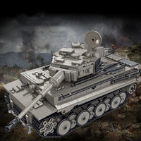 Thumbnail for Building Blocks Military WW2 MOC Tiger 1 Heavy Battle Tank Bricks Toy - 3