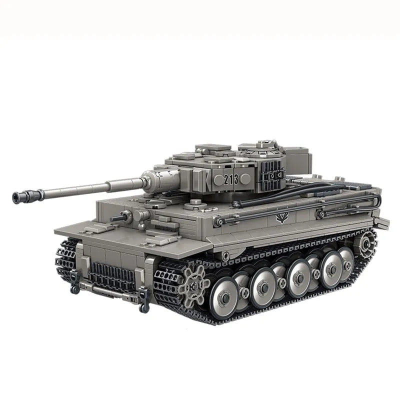 Building Blocks Military WW2 MOC Tiger 1 Heavy Battle Tank Bricks Toy