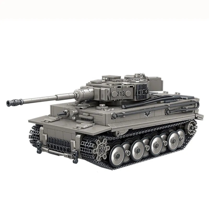 Building Blocks Military WW2 MOC Tiger 1 Heavy Battle Tank Bricks Toy Construction Set Toys - 1
