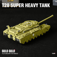 Thumbnail for Building Blocks Military WW2 MOC USA Army T28 Heavy Battle Tank Bricks Toy - 12