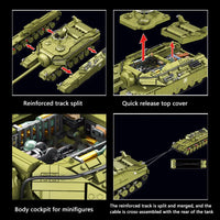 Thumbnail for Building Blocks Military WW2 MOC USA Army T28 Heavy Battle Tank Bricks Toy - 5