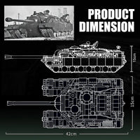 Thumbnail for Building Blocks Military WW2 MOC USA Army T28 Heavy Battle Tank Bricks Toy - 9