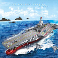 Thumbnail for Building Blocks Military WW2 Type 003 Aircraft Carrier Warship Bricks Toys - 1