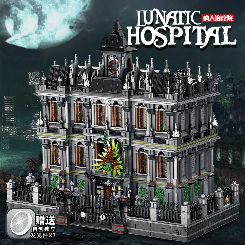 Building Blocks MOC 613002 Expert Creator City Lunatic Hospital Bricks Toys - 4