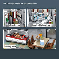 Thumbnail for Building Blocks MOC 613002 Expert Creator City Lunatic Hospital Bricks Toys - 13