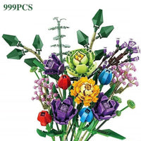 Thumbnail for Building Blocks MOC Bouquet Flower Romantic Bricks Rose Toys - 1