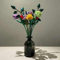 Thumbnail for Building Blocks MOC Bouquet Flower Romantic Bricks Rose Toys - 7