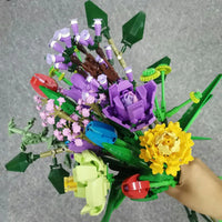 Thumbnail for Building Blocks MOC Bouquet Flower Romantic Bricks Rose Toys - 9