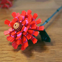Thumbnail for Building Blocks MOC Bouquet Romantic Flower Rose Bricks Toys - 13