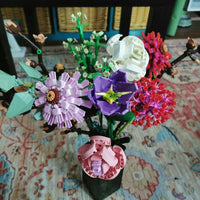Thumbnail for Building Blocks MOC Bouquet Romantic Flower Rose Bricks Toys - 11