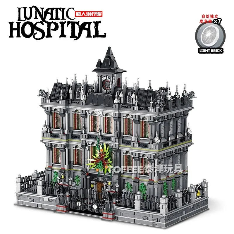 Building Blocks MOC City Creator Expert Lunatic Hospital Bricks Toys 613002 - 11