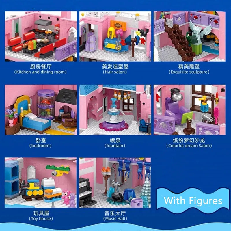 Building Blocks MOC Creative Expert Girl Princess Dream Castle Bricks Toy Construction Set Toys - 5