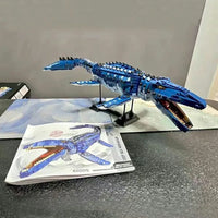 Thumbnail for Building Blocks MOC Dinosaur World Deep Sea Mosasaurus Bricks Toys 611005 Construction Set Toys - 11
