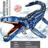 Thumbnail for Building Blocks MOC Dinosaur World Deep Sea Mosasaurus Bricks Toys 611005 Construction Set Toys - 2