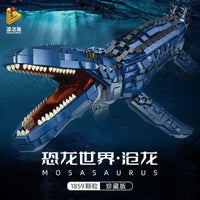 Thumbnail for Building Blocks MOC Dinosaur World Deep Sea Mosasaurus Bricks Toys 611005 Construction Set Toys - 7