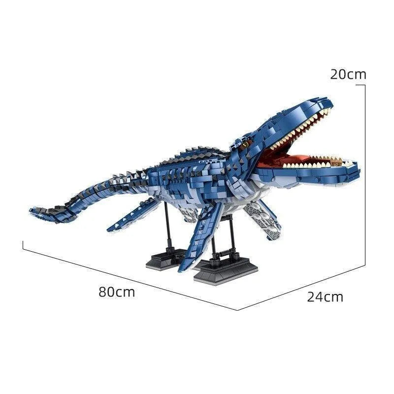 Building Blocks MOC Dinosaur World Deep Sea Mosasaurus Bricks Toys 611005 Construction Set Toys - 3