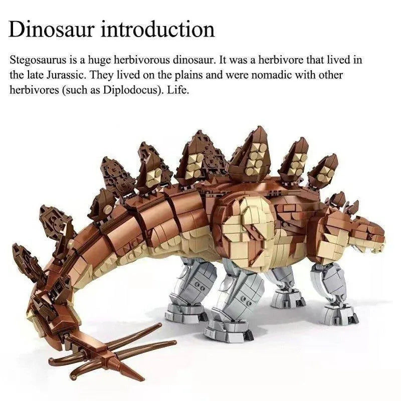 Building Blocks MOC Dinosaur World Stegosaurus Mech Bricks Toys 611007 - 5