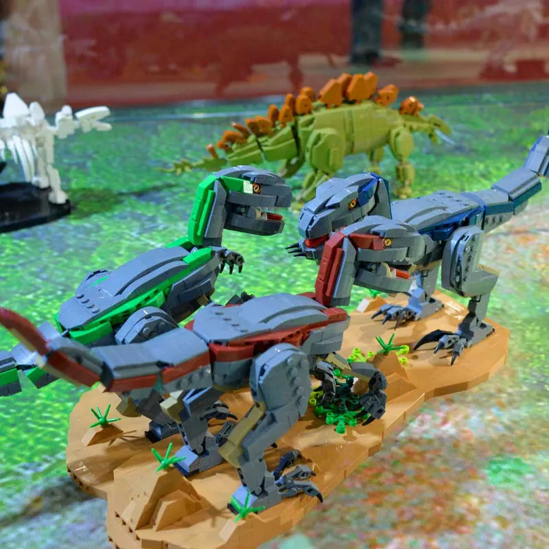 Building Blocks MOC Dinosaur World Velociraptor Bricks Toys 611003 - 10