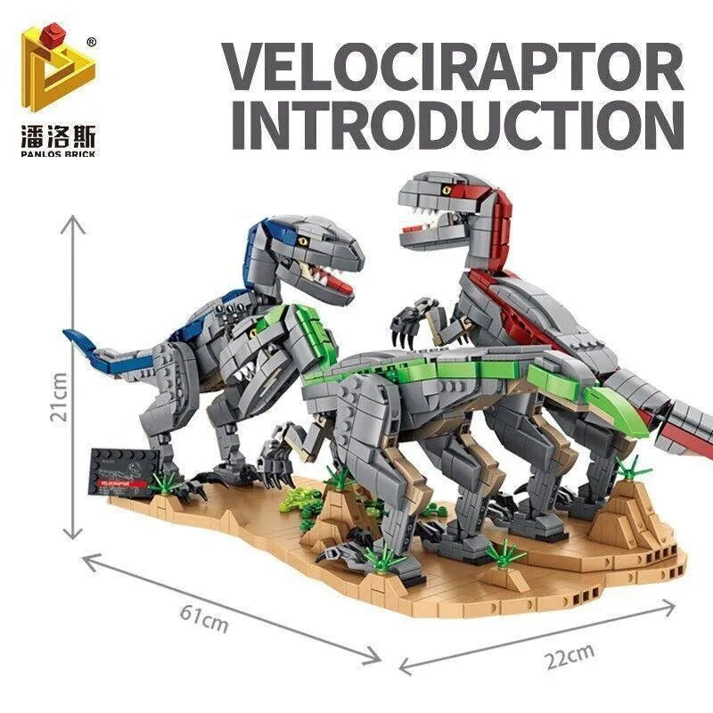 Building Blocks MOC Dinosaur World Velociraptor Bricks Toys 611003 - 3