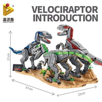 Thumbnail for Building Blocks MOC Dinosaur World Velociraptor Bricks Toys 611003 - 3