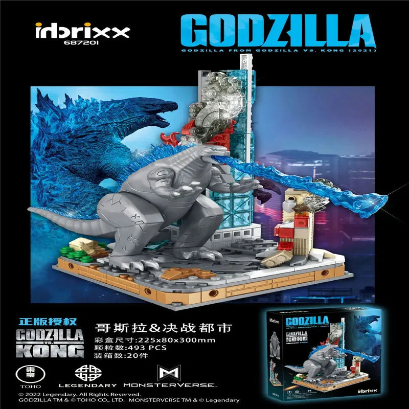 Building Blocks MOC Idea Monster Godzilla In Battle City Bricks Toy - 2