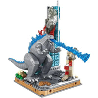 Thumbnail for Building Blocks MOC Idea Monster Godzilla In Battle City Bricks Toy - 1