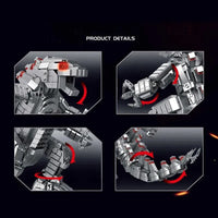 Thumbnail for Building Blocks MOC Ideas Mech Godzilla Monster Q Version Bricks Toys - 3