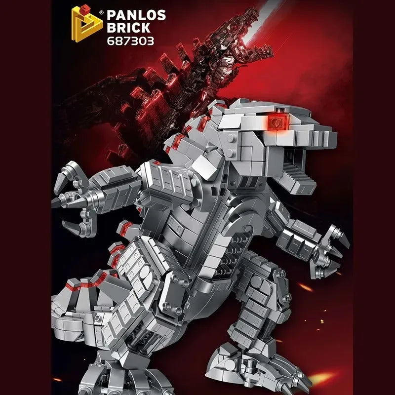 Building Blocks MOC Ideas Mech Godzilla Monster Q Version Bricks Toys - 1