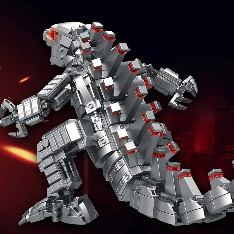 Building Blocks MOC Ideas Mech Godzilla Monster Q Version Bricks Toys - 2