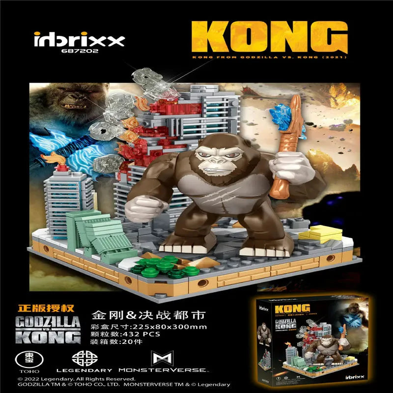 Building Blocks MOC Ideas Monster King Kong In Battle City Bricks Toy - 2