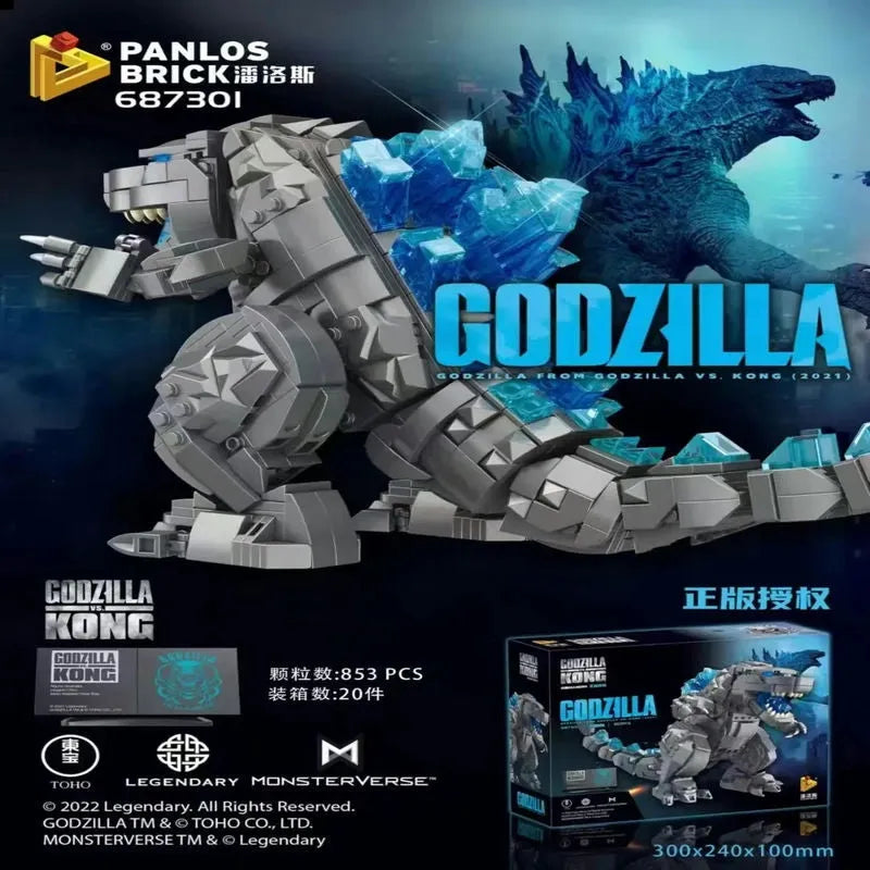Building Blocks MOC Ideas Monster Mecha Godzilla Q Version Bricks Toys - 2