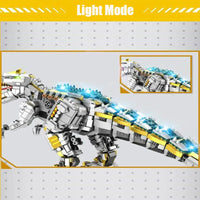 Thumbnail for Building Blocks MOC Jurassic Dinosaur Mechanical Allosaurus Bricks Toy - 7