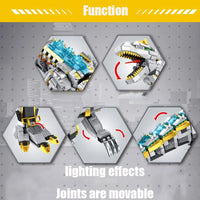 Thumbnail for Building Blocks MOC Jurassic Dinosaur Mechanical Allosaurus Bricks Toy Construction Set Toys - 6