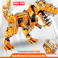 Thumbnail for Building Blocks MOC Jurassic Dinosaur Mechanical Tyrannosaurus Bricks Toy - 7