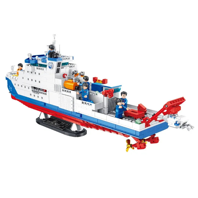 Building Blocks MOC Military Deep Sea One Research Ship Bricks Toys - 1