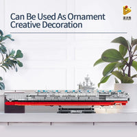 Thumbnail for Building Blocks MOC Military Nimitz-Class Aircraft Carrier Warship Bricks Toy - 4