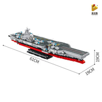 Thumbnail for Building Blocks MOC Military Nimitz-Class Aircraft Carrier Warship Bricks Toy - 6