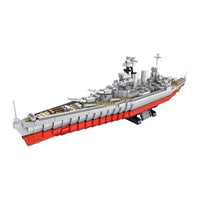 Thumbnail for Building Blocks MOC Military USS Hood Battleship WW2 Warship Bricks Toys - 1