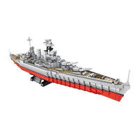 Thumbnail for Building Blocks MOC Military USS Hood Battleship WW2 Warship Bricks Toys - 2