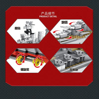 Thumbnail for Building Blocks MOC Military USS Hood Battleship WW2 Warship Bricks Toys - 5