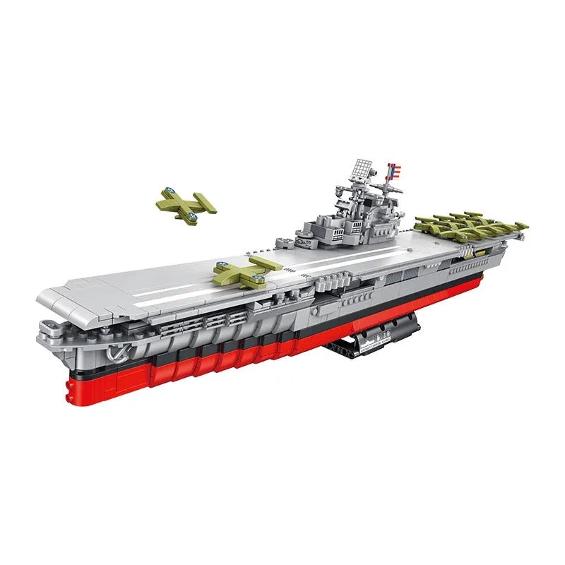 Building Blocks MOC Military USS Hornet Aircraft Carrier Warship Bricks Toys - 1