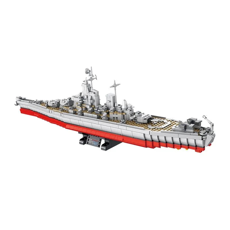 Building Blocks MOC Military USS IOWA-CLASS Battleship Warship Bricks Toys - 1