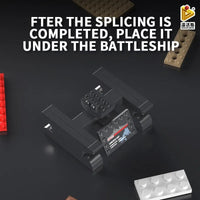 Thumbnail for Building Blocks MOC Military Warship Queen Elizabeth Battleship Bricks Toy - 6