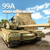 Thumbnail for Building Blocks MOC Military WW2 99A Main Battle Tank Bricks Kids Toys - 4