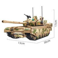 Thumbnail for Building Blocks MOC Military WW2 99A Main Battle Tank Bricks Kids Toys - 3