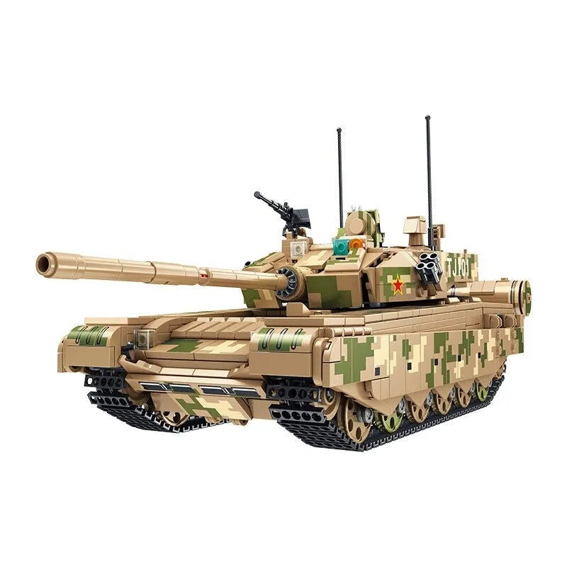 Building Blocks MOC Military WW2 99A Main Battle Tank Bricks Kids Toys - 1